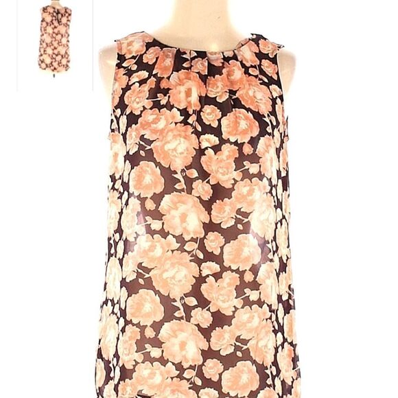 LOFT Rose Print Tank Top - Picture 1 of 4